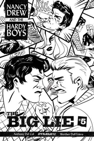 Nancy Drew and The Hardy Boys #5 (10 Copy Charretier B&W Cover)
