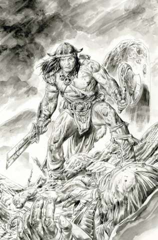 Conan the Barbarian #3 (Braithwaite B&W Ink Virgin Cover)