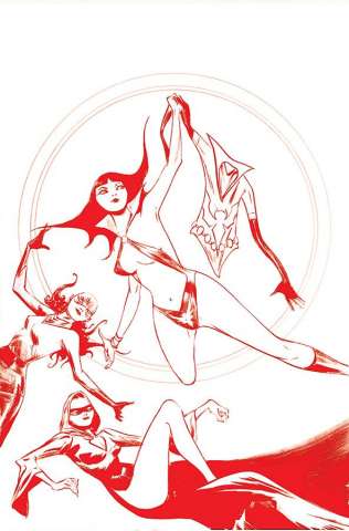 Vampirella: The Dark Powers #1 (Lee Crimson Red Line Art Virgin Cover)