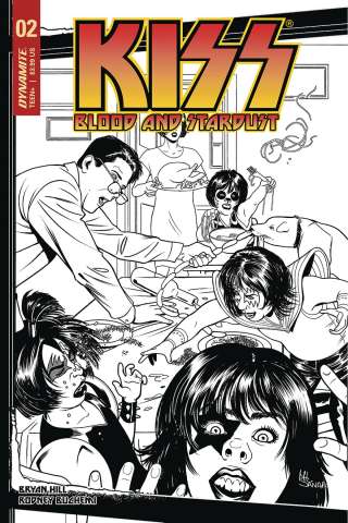 KISS: Blood and Stardust #2 (30 Copy Sanapo B&W Cover)
