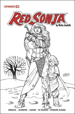 Red Sonja #1 (25 Copy Linsner B&W Cover)