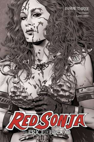 Red Sonja: The Price of Blood #3 (10 Copy Golden B&W Cover)