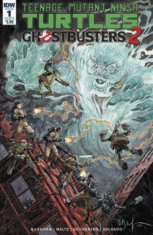 Teenage Mutant Ninja Turtles / Ghostbusters 2 #1 (Wachter Cover)