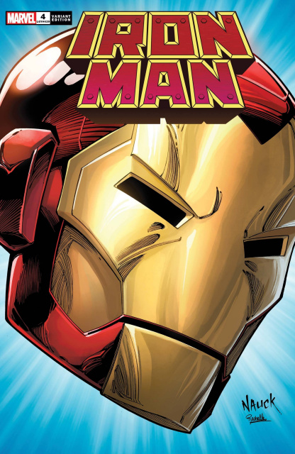 Iron Man #4 (Nauck Headshot Cover)