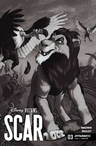 Disney Villains: Scar #3 (7 Copy Ha B&W Cover)