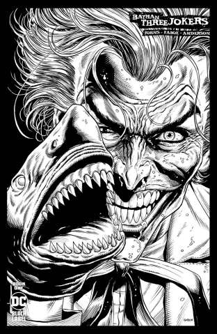 Batman: Three Jokers #1 (1:25 Joker Shark B&W 2nd Printing)
