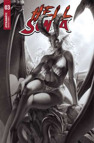 Hell Sonja #3 (15 Copy Yoon B&W Cover)