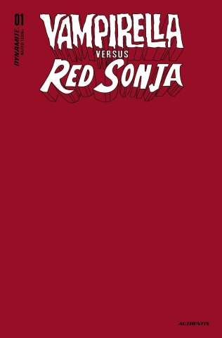 Vampirella vs. Red Sonja #1 (Vampire Blood Red Blank Cover)