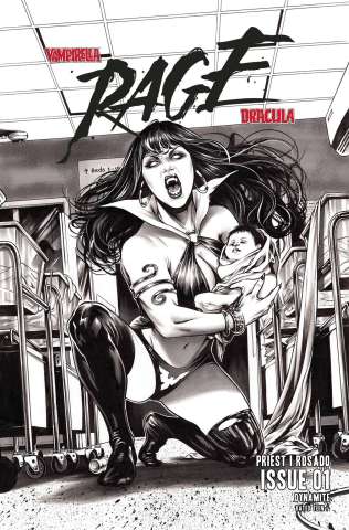 Vampirella / Dracula: Rage #1 (10 Copy Krome B&W Cover)