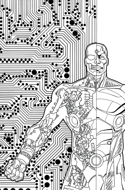 Cyborg #7 (Adult Coloring Book Cover)