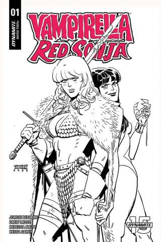 Vampirella / Red Sonja #1 (40 Copy Romero & Bellaire B&W Cover)