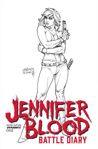 Jennifer Blood: Battle Diary #2 (10 Copy Linsner Line Art Cover)
