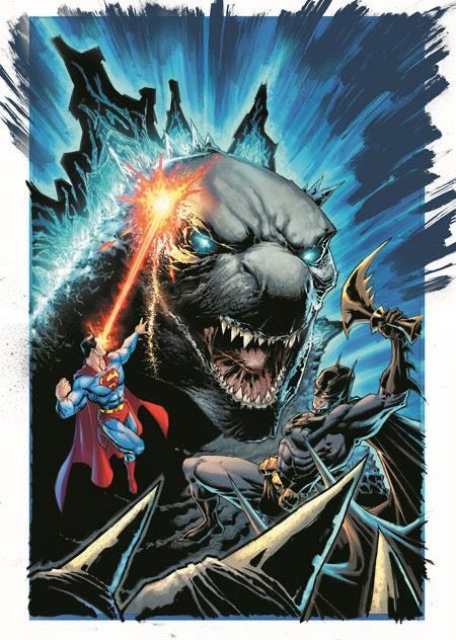 Justice League vs. Godzilla vs. Kong #4 (Whilce Portacio Godzilla Card Stock Cover)