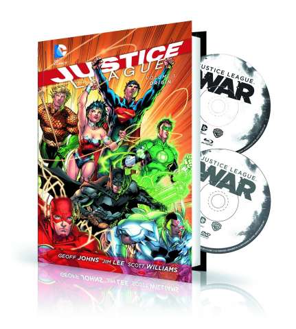 Justice League Vol. 1: Origin Book & DVD/BluRay Set