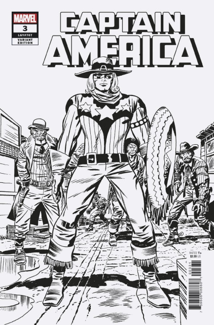 Captain America #3 (Kirby Remastered B&W Cover)