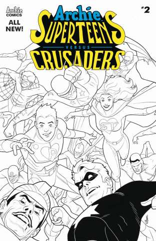 Archie's Superteens vs. Crusaders #2 (Dave Williams B&W Cover)