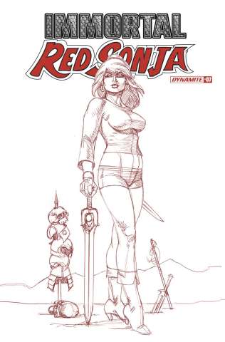 Immortal Red Sonja #7 (10 Copy Linsner Fiery Red Cover)