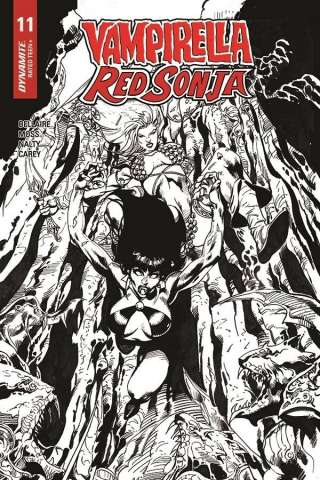 Vampirella / Red Sonja #11 (7 Copy Castro B&W Cover)