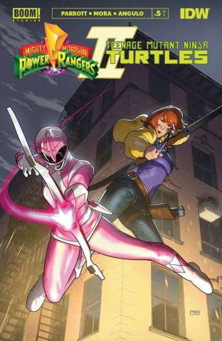Mighty Morphin Power Rangers / Teenage Mutant Ninja Turtles II #5 (Cardstock Clarke Cover)