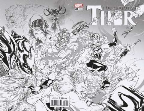 The Mighty Thor #700 (Dauterman B&W Cover)