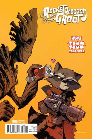 Rocket Raccoon and Groot #8 (Kesinger Tsum Tsum Cover)
