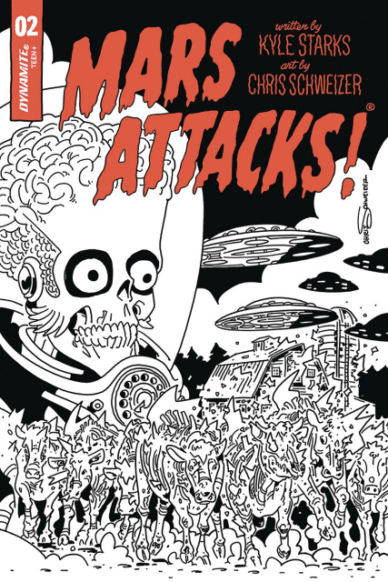 Mars Attacks #2 (40 Copy Schweizer B&W Cover)