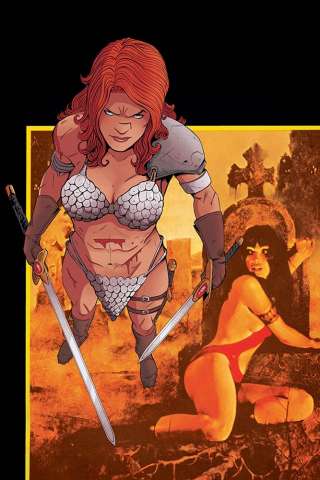 Vampirella / Red Sonja #2 (30 Copy Moss Virgin Cover)