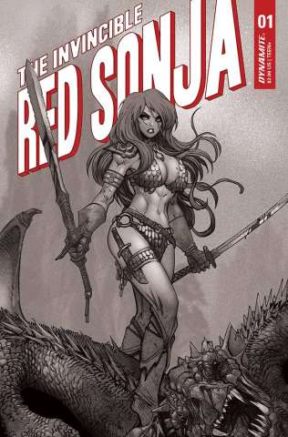 The Invincible Red Sonja #1 (7 Copy Moritat B&W Cover)