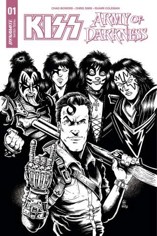 KISS / Army of Darkness #1 (30 Copy Haeser B&W Cover)