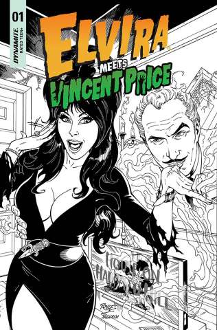 Elvira Meets Vincent Price #1 (20 Copy Royle Line Art Cover)