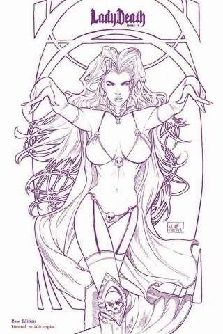 Lady Death: Zodiac #1 (Limited Signed Raw Cover)