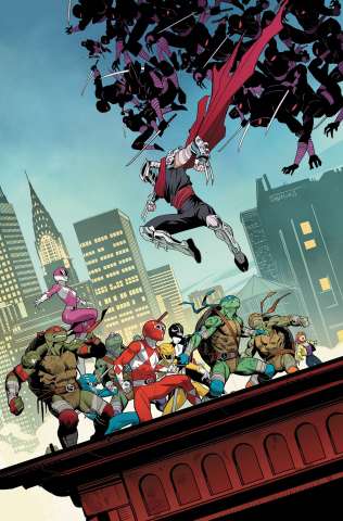 Power Rangers / Teenage Mutant Ninja Turtles #4 (Mora Cover)