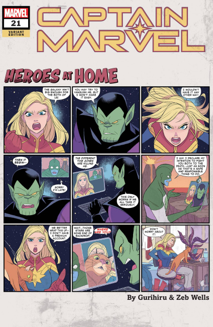 Captain Marvel #21 (Gurihiru Heroes At Home Cover)