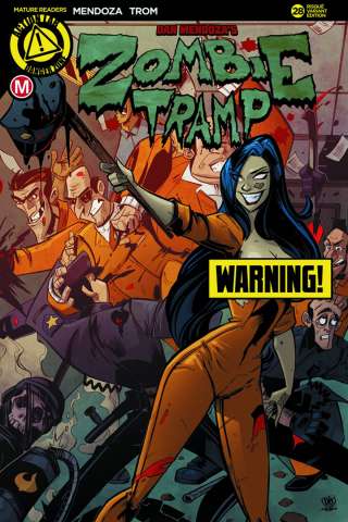 Zombie Tramp #28 (Prison Riot Risque Cover)