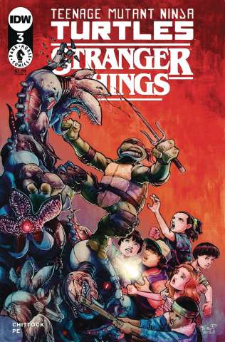 Teenage Mutant Ninja Turtles / Stranger Things #3 (Pe Cover)