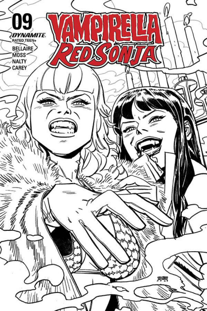 Vampirella / Red Sonja #9 (40 Copy Romero B&W Cover)