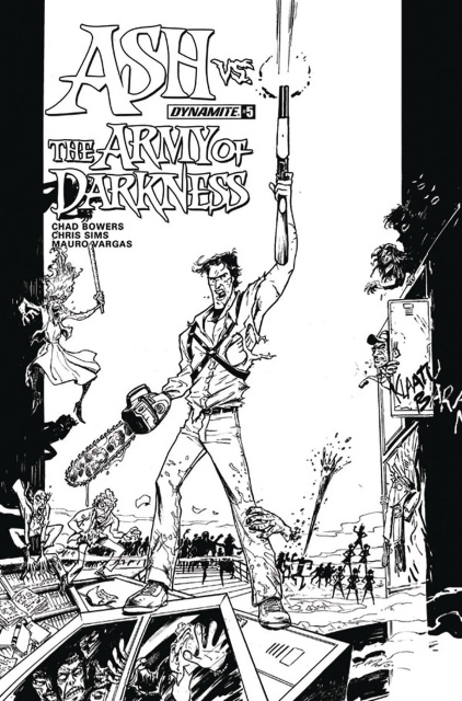 Ash vs. The Army of Darkness #5 (10 Copy Vargas B&W Cover)
