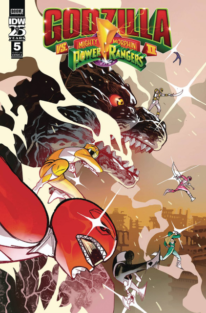 Godzilla vs. Mighty Morphin Power Rangers II #5 (Rivas Cover)