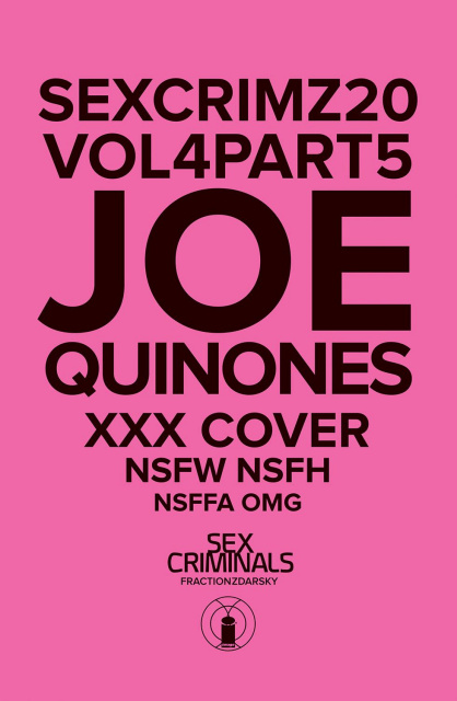 Sex Criminals #20 (XXX Joe Quinones Cover)
