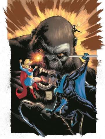 Justice League vs. Godzilla vs. Kong #4 (Whilce Portacio Kong Card Stock Cover)