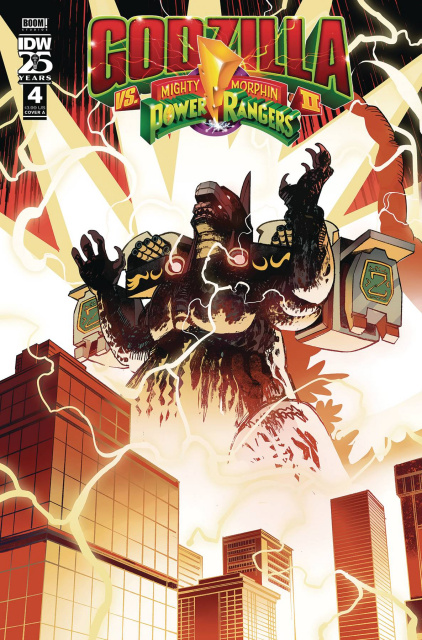 Godzilla vs. Mighty Morphin Power Rangers II #4 (Rivas Cover)