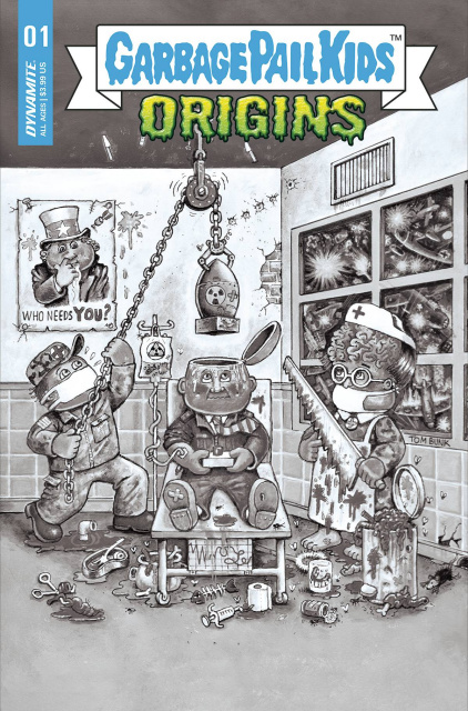 Garbage Pail Kids: Origins #1 (10 Copy Bunk B&W Cover)