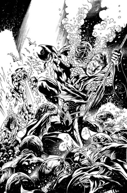 Aquaman #16 (Black & White Cover)
