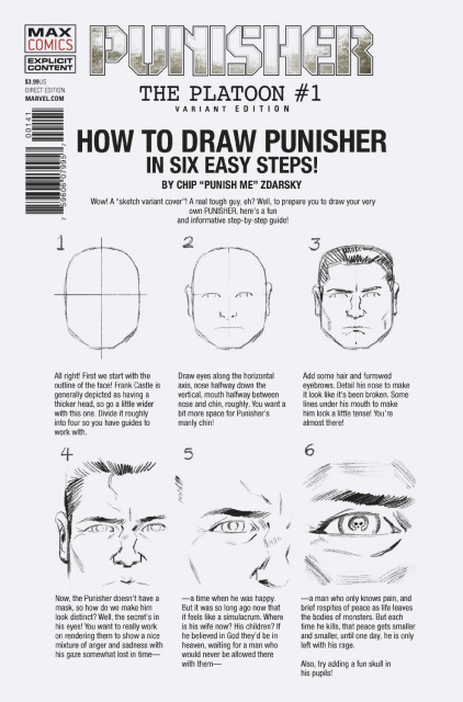 Punisher: The Platoon #1 (Zdarsky How To Draw Cover)