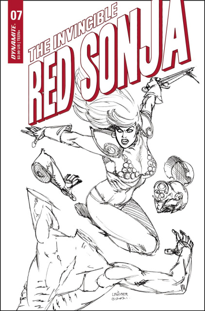 The Invincible Red Sonja #7 (25 Copy Linsner B&W Cover)