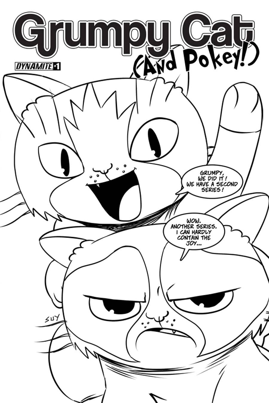 Grumpy Cat (and Pokey!) #1 (Coloring Book Cover) | Fresh Comics