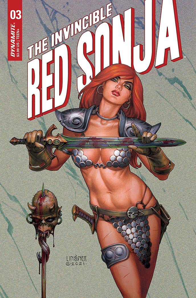 The Invincible Red Sonja Linsner Cover Fresh Comics