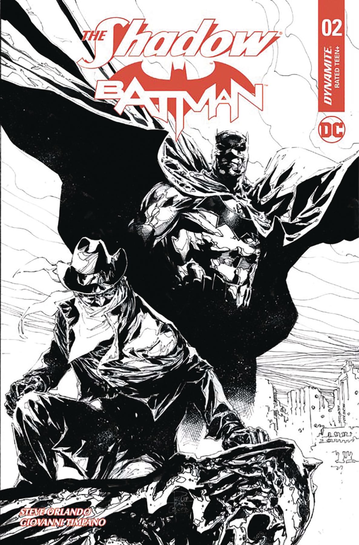 The Shadow / Batman #2 (10 Copy Tan B&W Cover) | Fresh Comics