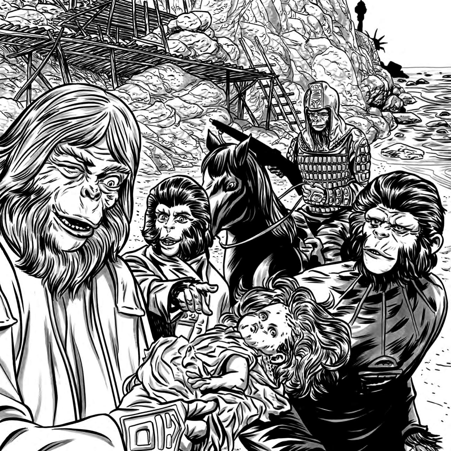 of the Apes Adult Coloring Book Fresh Comics